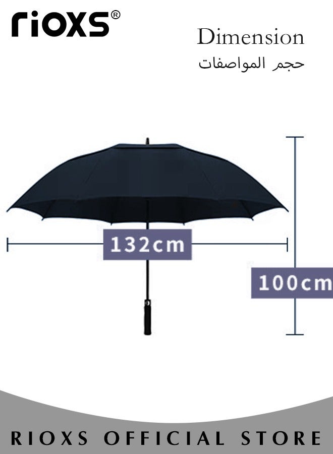 Extra Large Size Automatic Open Double Layer Golf Umbrellas Waterproof Windproof  Sun Rain Protection Umbrella with Comfortable Handle