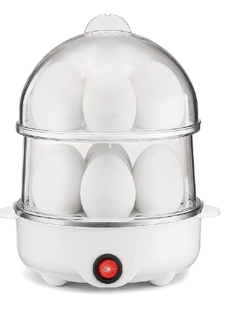 Egg Boiler Machine Electric Steamer Automatic Upto 14 Egg Poachers for Steaming, Cooking, Boiling and Frying (Double Layer)