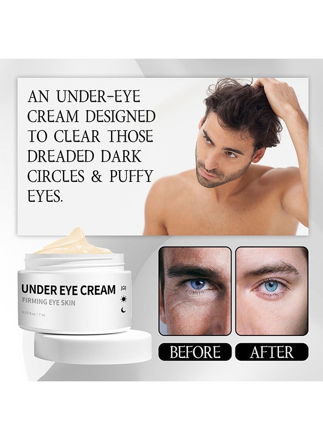 UNDER EYE CREAM FIRMING EYE CREAM - Mens Eye Cream, Eye Cream For Dark Circles And Puffiness, Anti-aging Caffeine Eye Cream For Men, Brightens, Reduces Puffiness, Dark Circles, And Fine Lines, Eye Tre