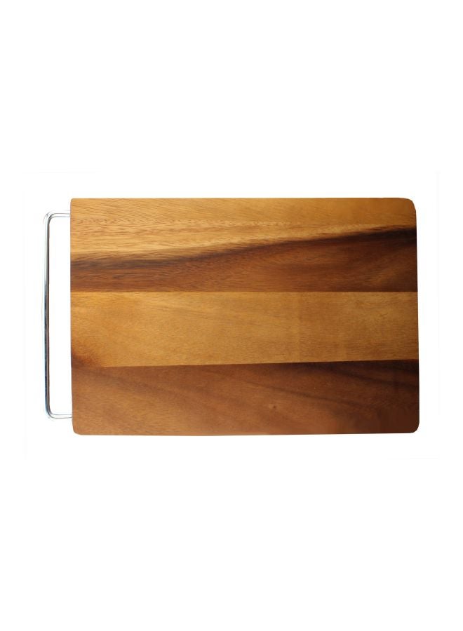 Wooden Cutting Board Beige/Brown/Silver 13x8inch