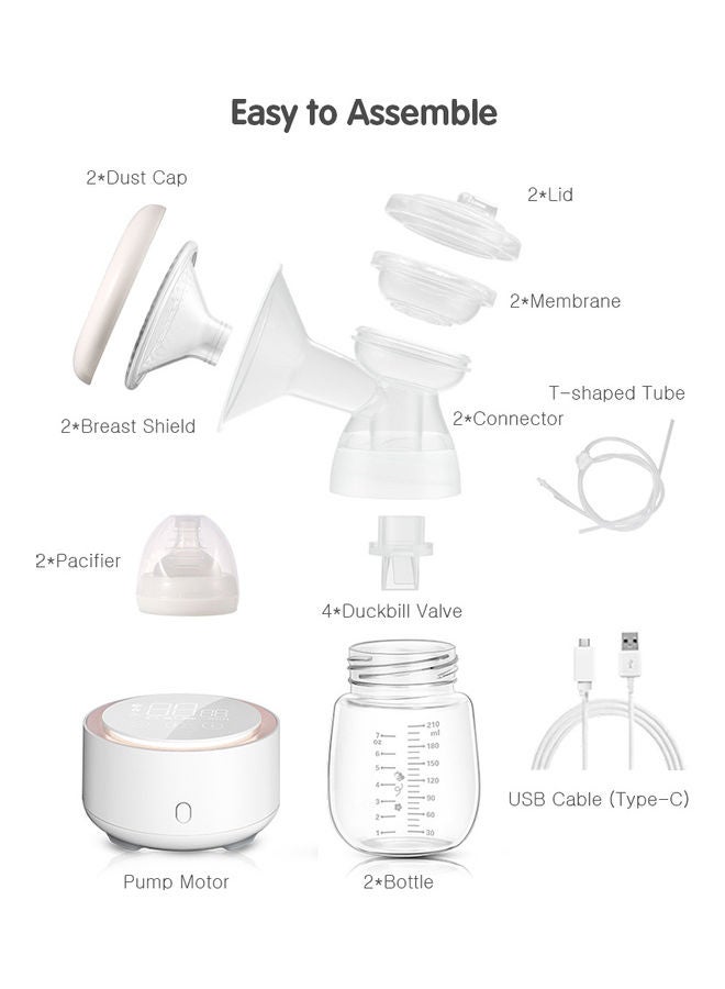 Electric Double Breast Pump With Night Light