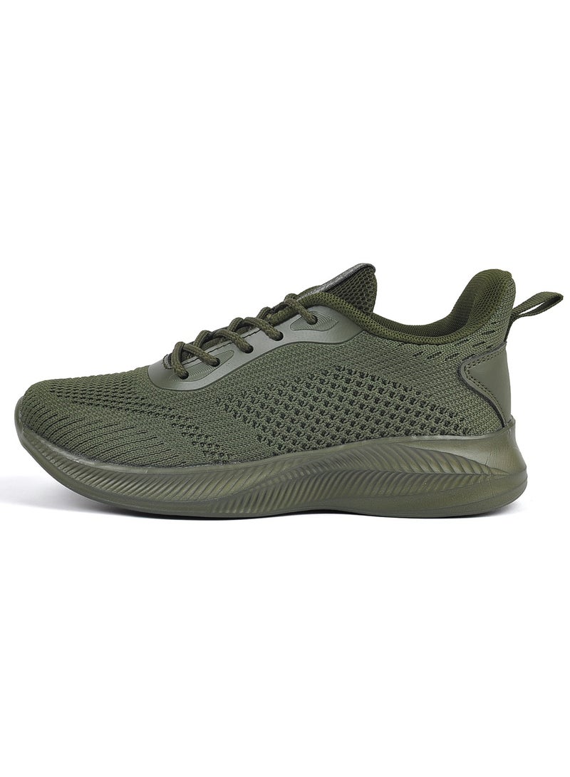 SKYVIEW Children's Sports Shoes Boys And Girls Knitted Mesh Sports Shoes Kid Breathable Lightweight Running Shoes Children's Fashionable Sports And Leisure Shoes Green