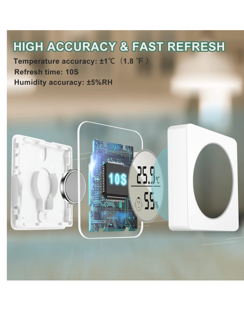 Digital Room Indoor Thermometers, Mini Humidity Meter, Precision Thermometer Hygrometer For Dry/Wet Use, Desk Ornaments, Room Temperature Monitor for Home, Office, Baby Room, Greenhouse