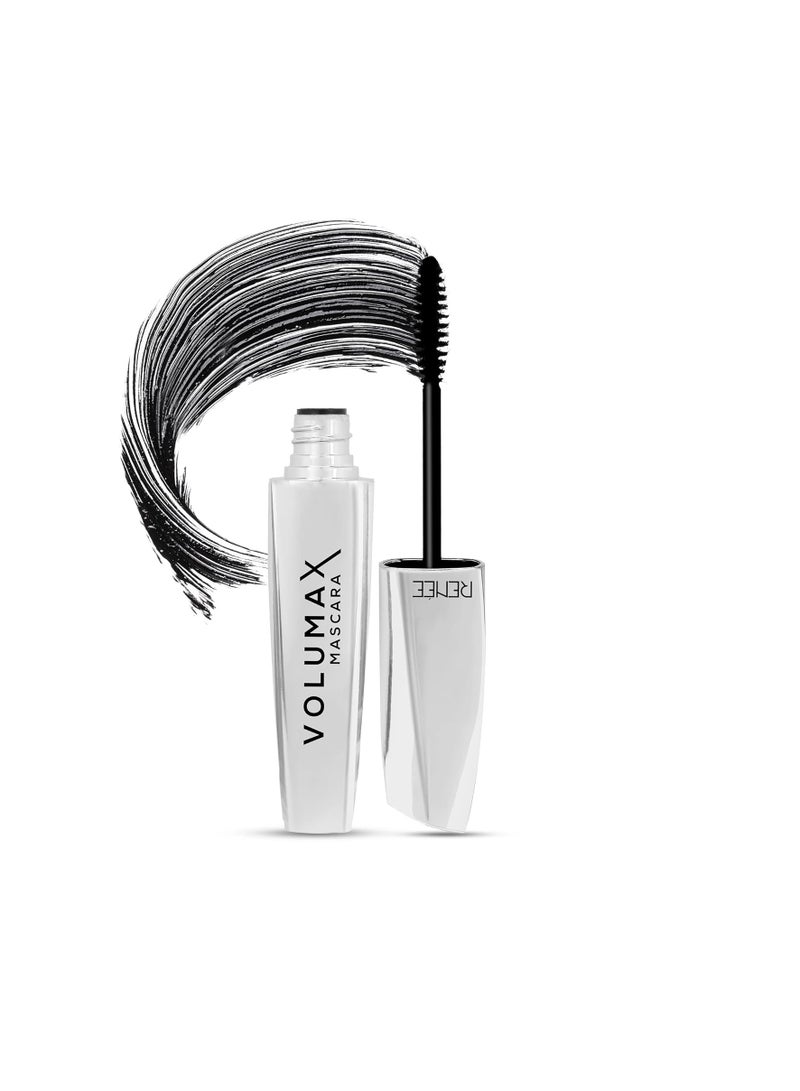 RENEE Volumax Mascara Black 10ml  Quick Dry Waterproof Long Lasting Weightless Formula  Volumizes  Lengthens and Conditions the Lashes With Intense Color   360  Degree Wand for Clump Free Application