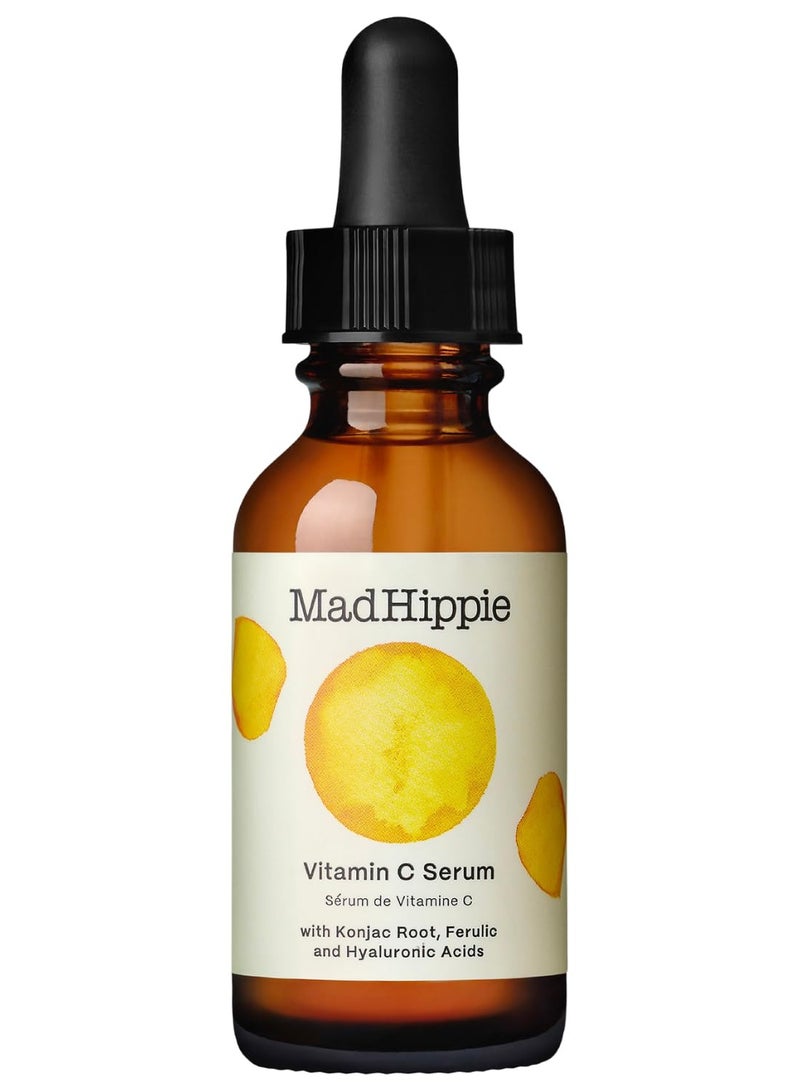 Mad Hippie Vitamin C Face Serum – Skin-Brightening, Hydrating Serum with Hyaluronic Acid, Ferulic Acid & Vitamin E (1.02 Oz) + Skin Care Pillow Pack