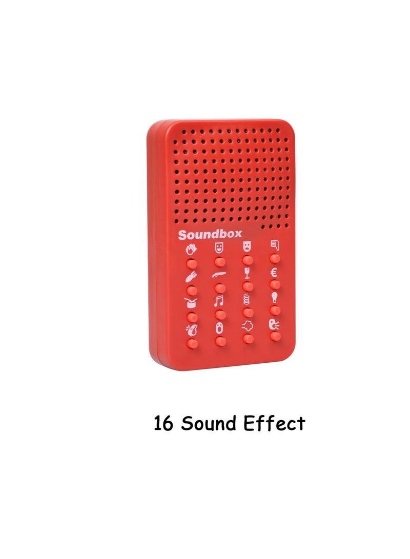 Sound Machine with 16 Sound Effects, Portable Electronic Sound Maker, Fart Noise Maker, Prankster Stuff, Funny Game Machine, Prank Items Gift for Kids & Adults, Red