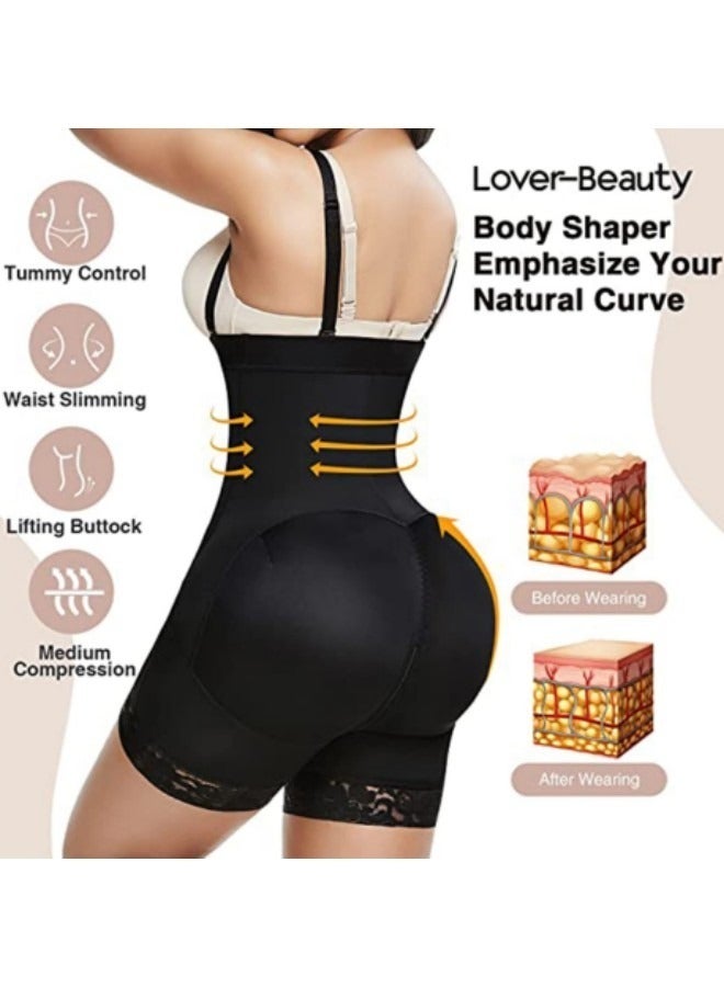 Full Shapewear for Women, Tummy Control Women Body Shaper Fajas Colombianas Waist Trainer Thigh Slimmer Post Surgery Compression Garment Black