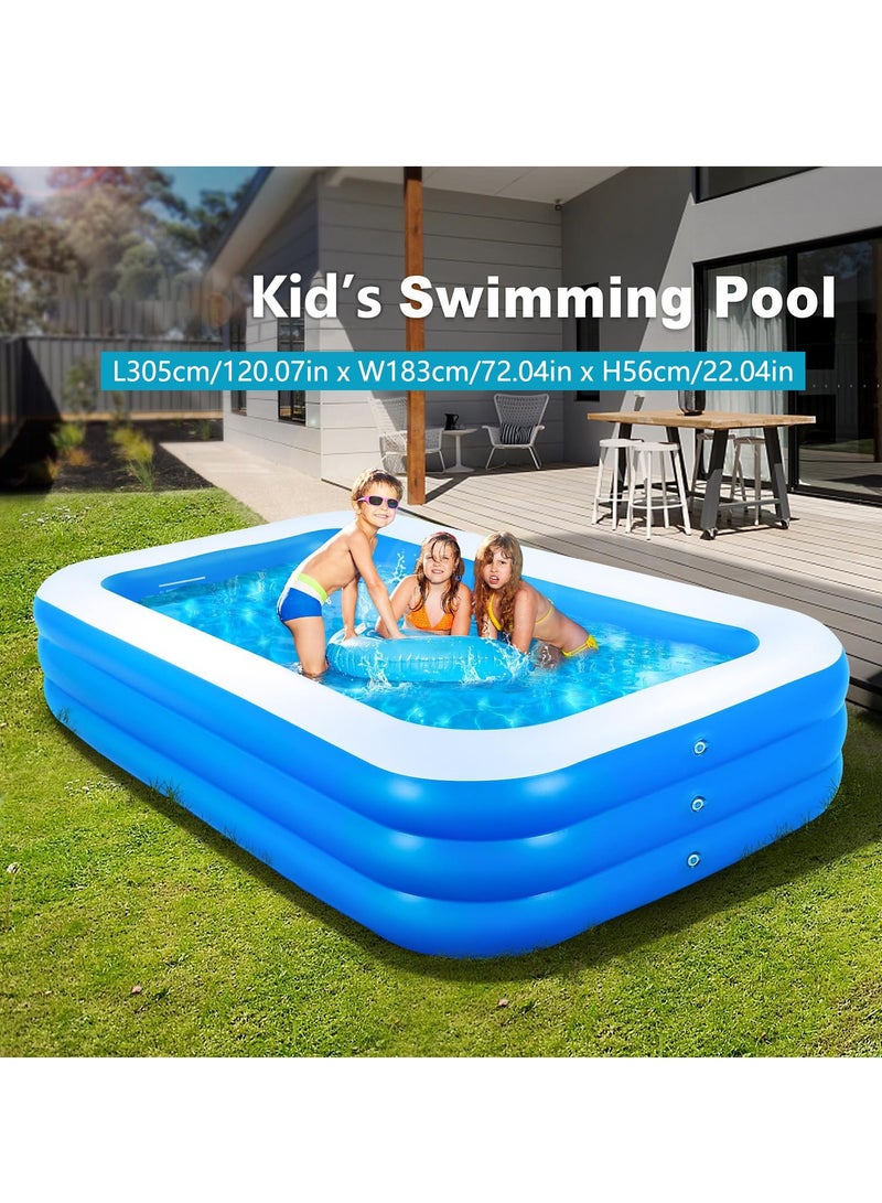 Inflatable Swimming Pool Large Blow up Pool Above Ground Swimming Pool for Family Pools for Kid 120.07 x 72.04 x 22.04