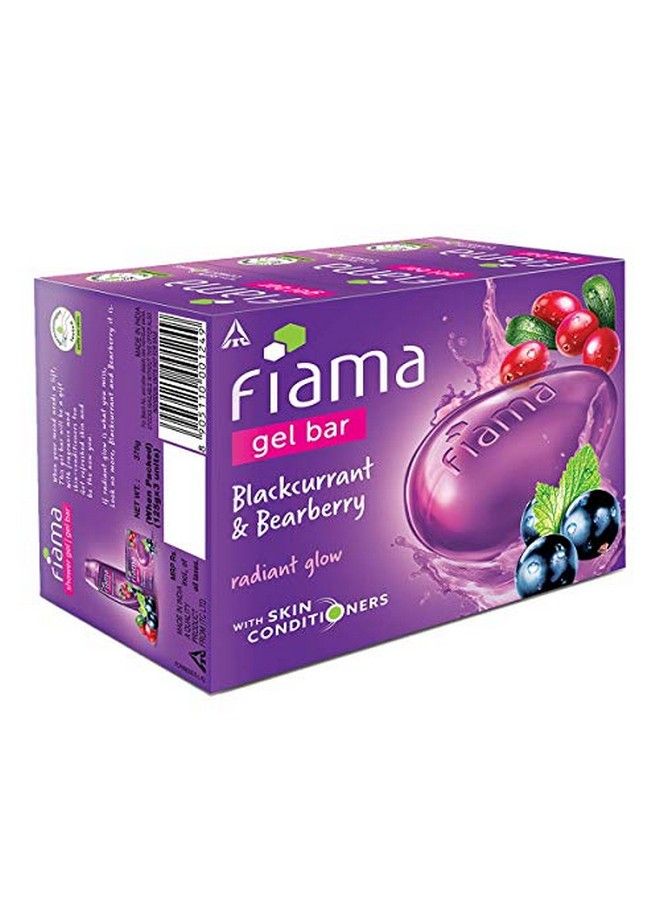 Gel Bar Blackcurrant And Bearberry For Radiant Glowing Skin 125 G Soap (Pack Of 3) & Gel Bar Lemongrass And Jojoba For Smooth Skin 125G (Pack Of 3)