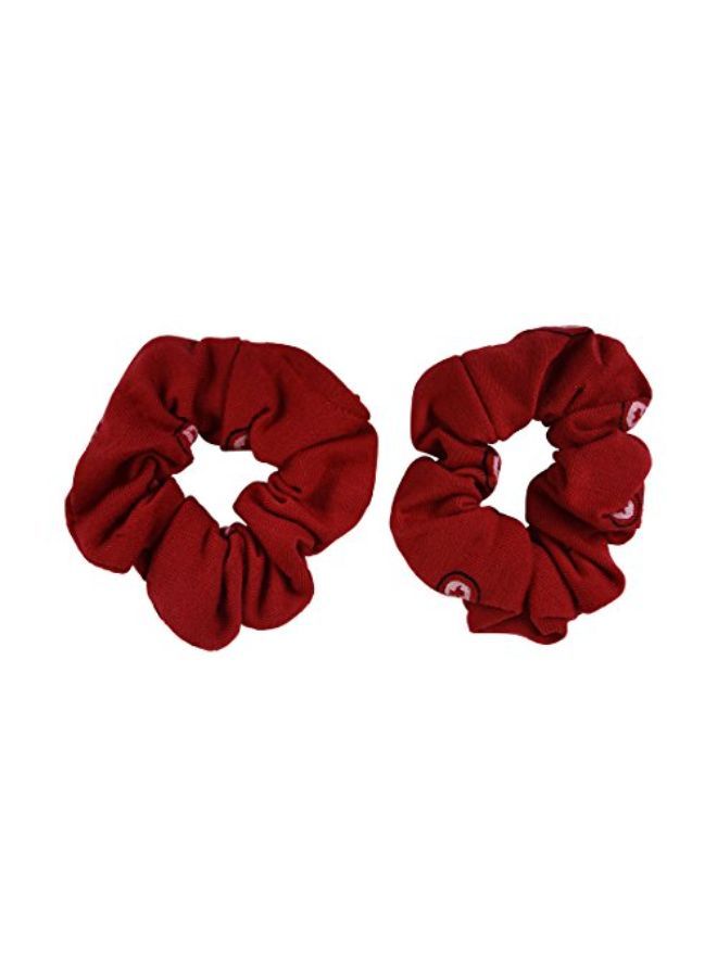 Red Bandana Scrunchies Cotton Hair Bobble - Set Of 2