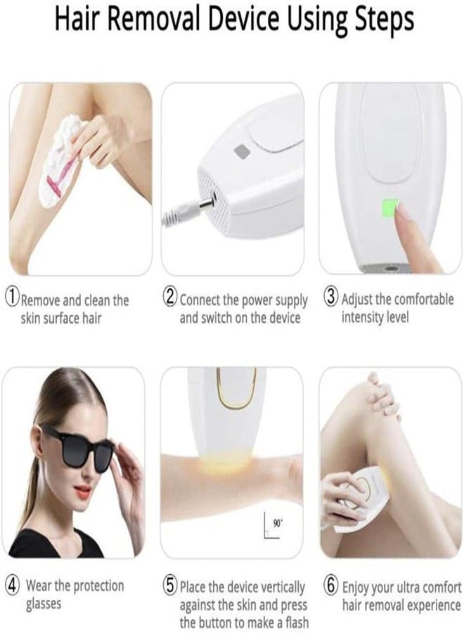 Painless Laser Hair Removal Device Ergonomic Design Long Lasting Results Safe and Gentle Suitable for Home use