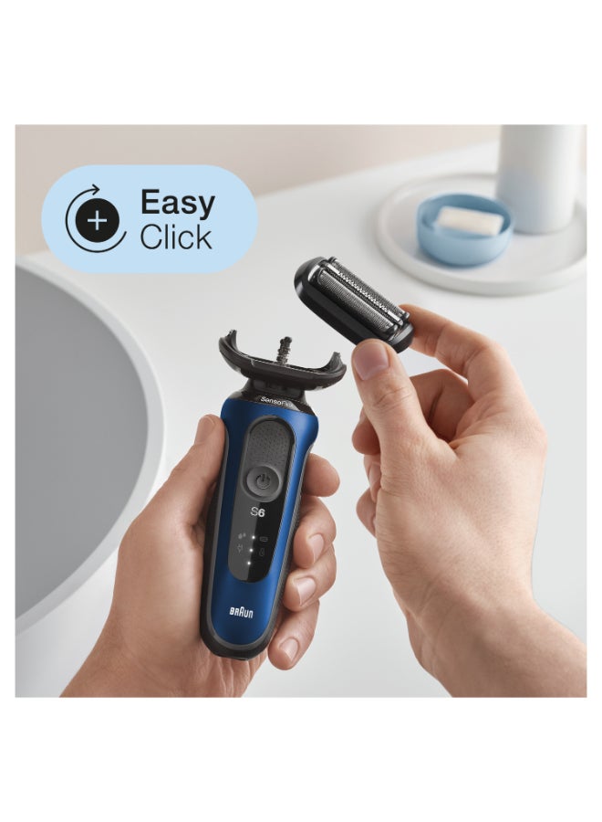 Series 6 Wet And Dry, Closeness And Skin Comfort Shaver With Travel Case Blue / Black