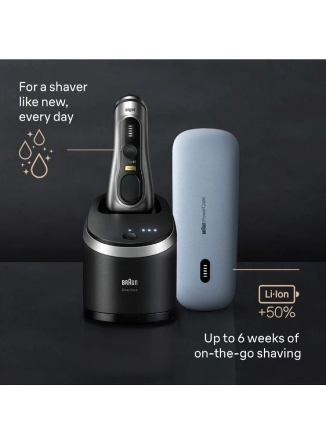 6 In 1 Series 9 Pro+ Electric Shaver, Smartcare Center And Powercase, 9577Cc Silver Silver