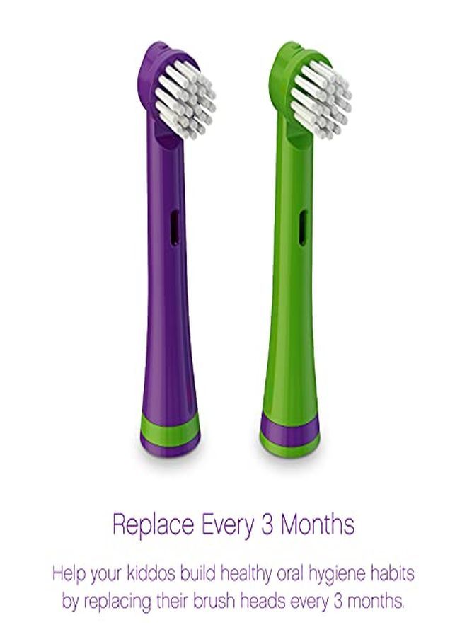 ® Electronic Toothbrush Replacement Brush Heads 2 Pack (Snappy The Croc)