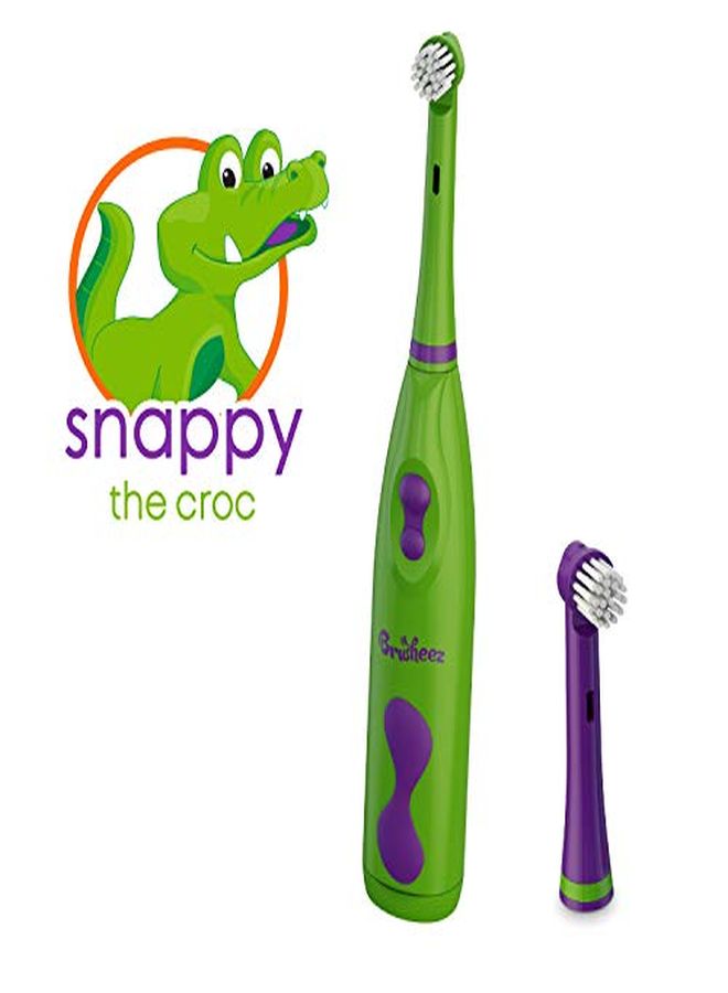 ® Electronic Toothbrush Replacement Brush Heads 2 Pack (Snappy The Croc)