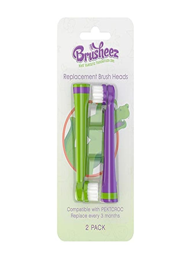 ® Electronic Toothbrush Replacement Brush Heads 2 Pack (Snappy The Croc)