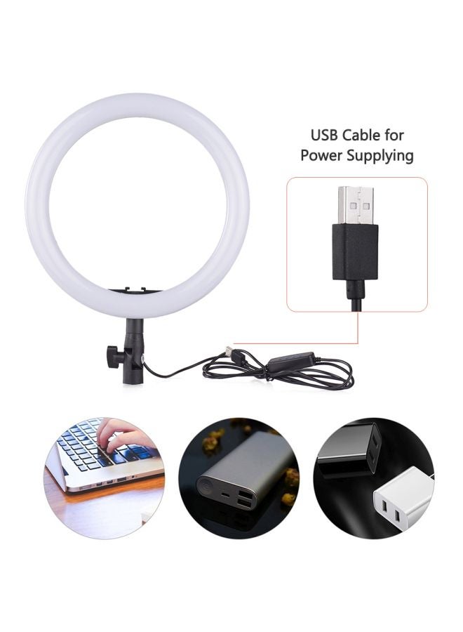 LED Ring Light With Tripod Stand White/Black