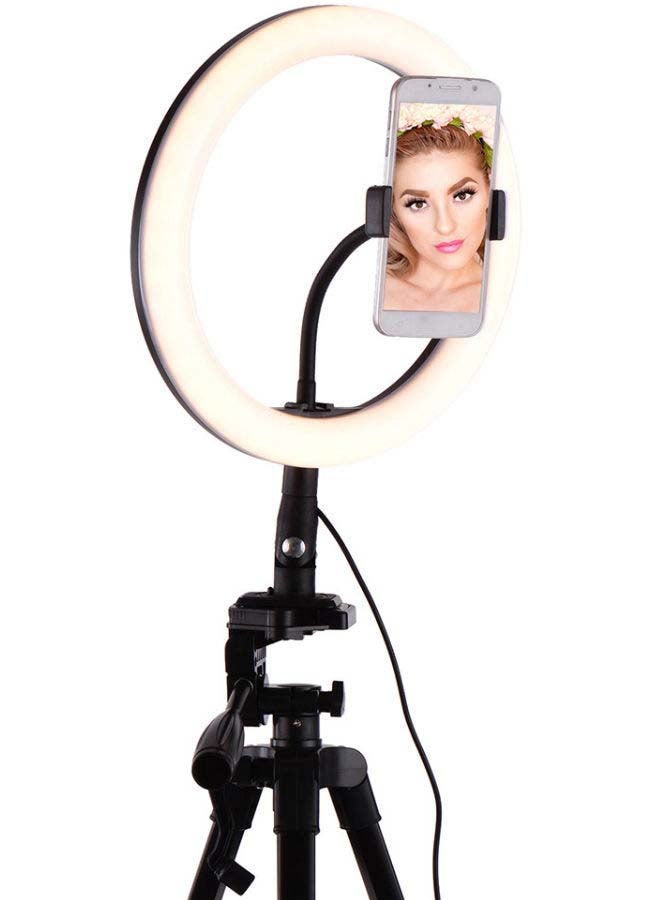 10 Inch LED Ring Light with Tripod Stand Phone Holder Remote Shutter Multicolor