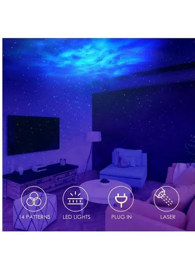 3 In 1 LED Starry Sky Projector Light White