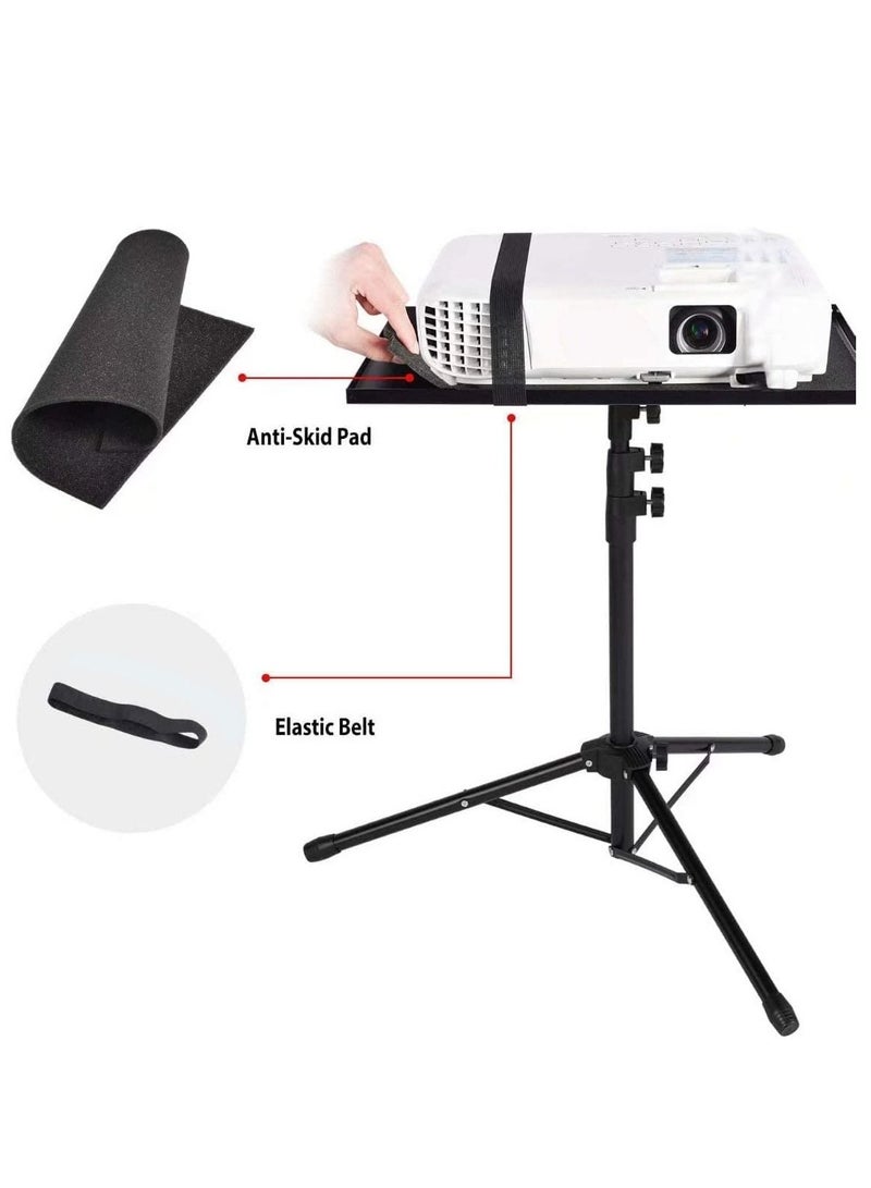 Projector Stand,Laptop Tripod Stand Adjustable Height 17.7 to 47.2 Inch , Portable Projector Stand Tripod for Outdoor Movies-Detachable Computer DJ Equipment Holder Mount