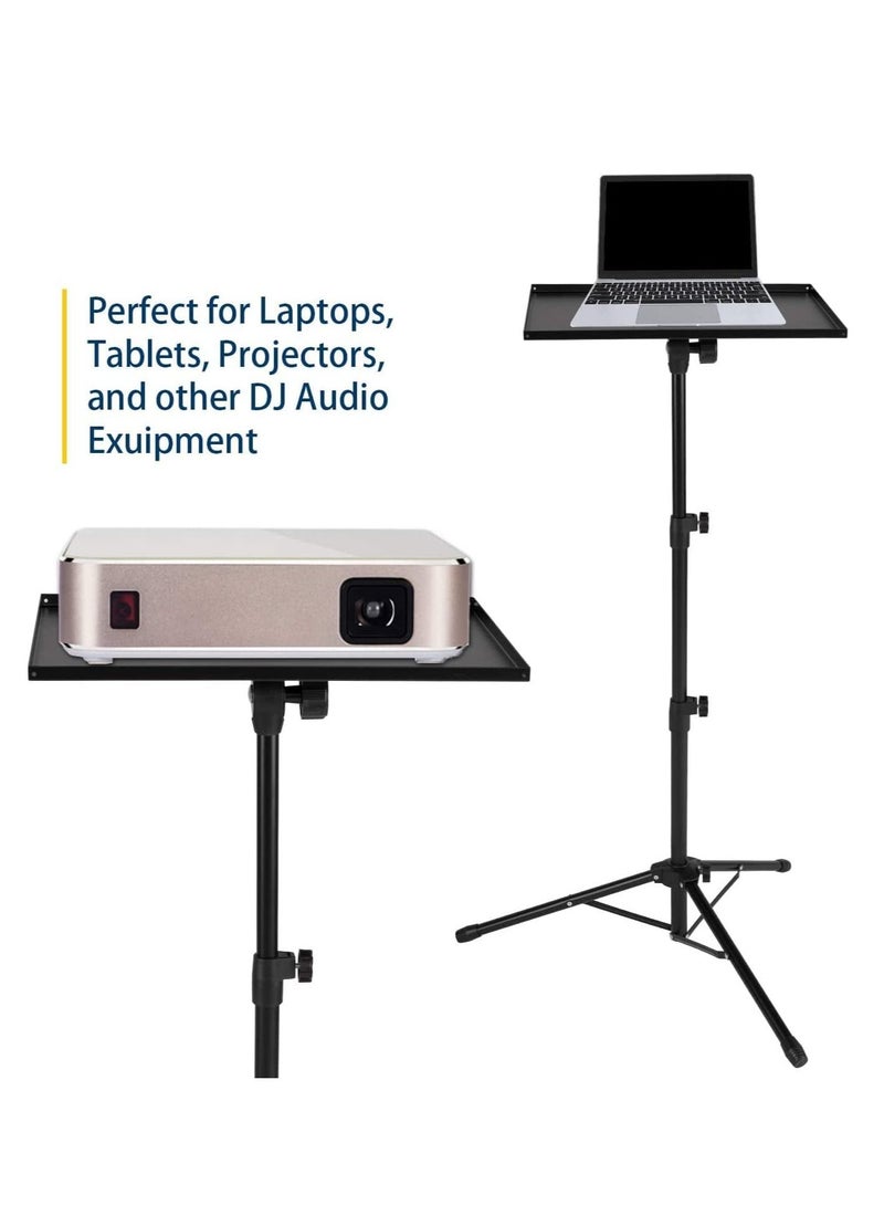 Projector Stand,Laptop Tripod Stand Adjustable Height 17.7 to 47.2 Inch , Portable Projector Stand Tripod for Outdoor Movies-Detachable Computer DJ Equipment Holder Mount