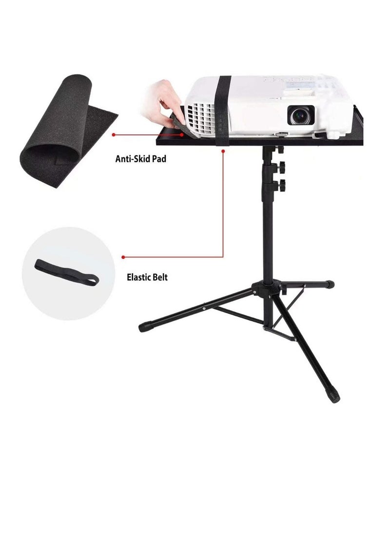 Projector Stand Laptop Tripod Stand Adjustable Height 17.7 to 47.2 Inch , Portable Projector Stand Tripod for Outdoor Movies-Detachable Computer DJ Equipment Holder Mount