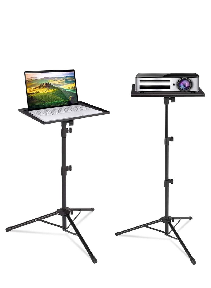 Projector Stand Laptop Tripod Stand Adjustable Height 17.7 to 47.2 Inch , Portable Projector Stand Tripod for Outdoor Movies-Detachable Computer DJ Equipment Holder Mount