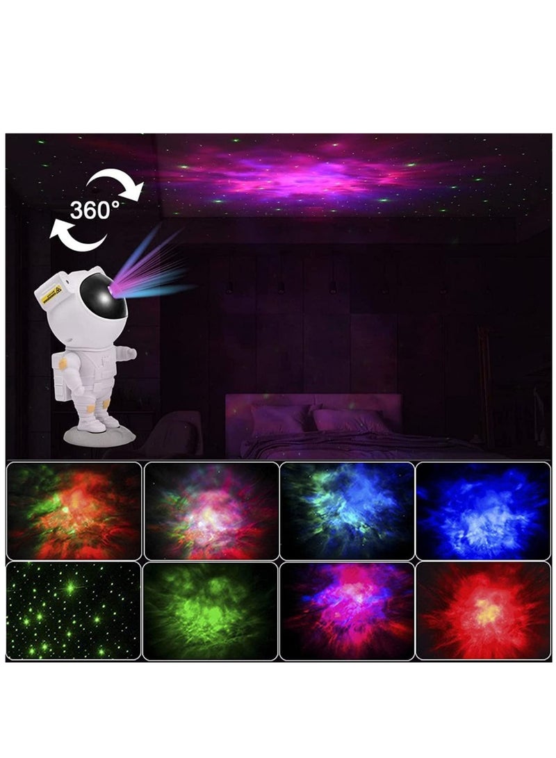 Star Projector Galaxy Night Light - Astronaut Starry Nebula Ceiling LED Projection Lamp with Timer, Remote Control, Adjustable Head Angle