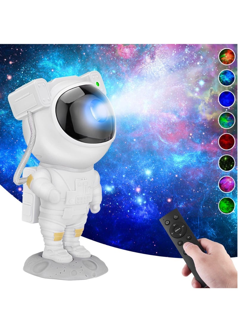 Star Projector Galaxy Night Light - Astronaut Starry Nebula Ceiling LED Projection Lamp with Timer, Remote Control, Adjustable Head Angle