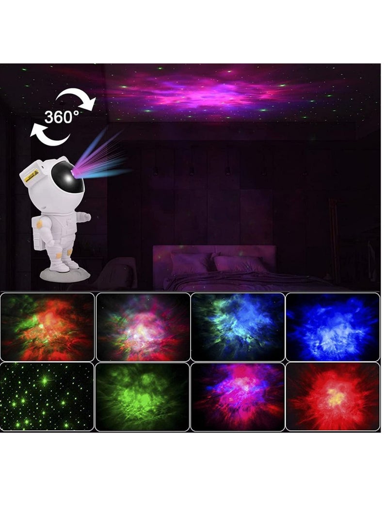 Star Projector Galaxy Night Light - Astronaut Starry Nebula Ceiling LED Projection Lamp with Timer, Remote Control, Adjustable Head Angle