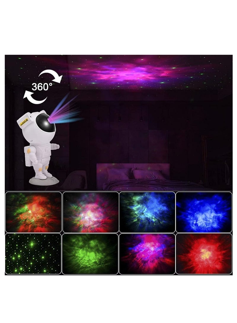 Star Projector Galaxy Night Light - Astronaut Starry Nebula Ceiling LED Projection Lamp with Timer, Remote Control, Adjustable Head Angle