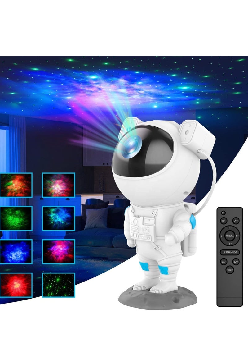 Star Projector Galaxy Night Light - Astronaut Starry Nebula Ceiling LED Projection Lamp with Timer, Remote Control, Adjustable Head Angle