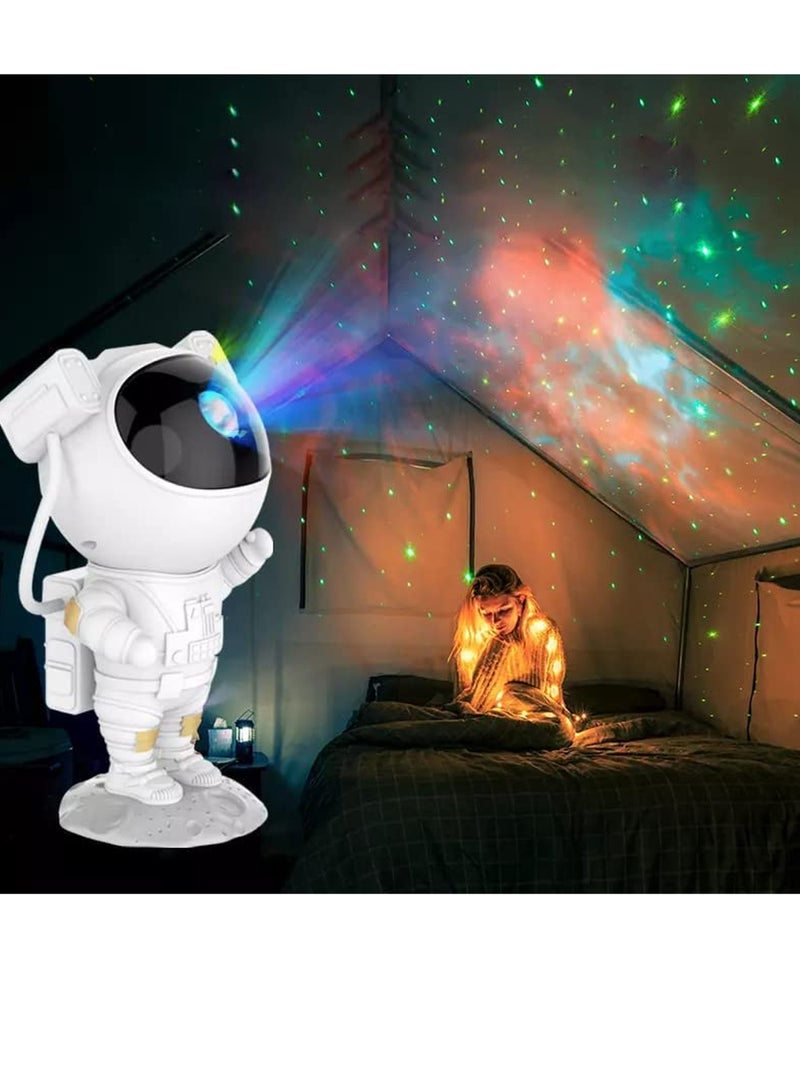 Star Projector Galaxy Night Light - Astronaut Starry Nebula Ceiling LED Projection Lamp with Timer, Remote Control, Adjustable Head Angle