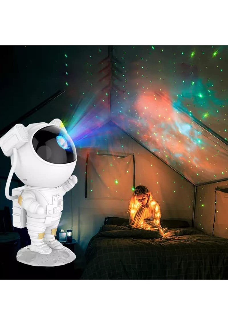 Star Projector Galaxy Night Light - Astronaut Starry Nebula Ceiling LED Projection Lamp with Timer, Remote Control, Adjustable Head Angle