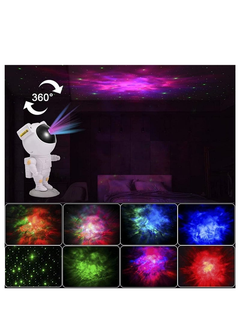 Star Projector Galaxy Night Light - Astronaut Starry Nebula Ceiling LED Projection Lamp with Timer, Remote Control, Adjustable Head Angle