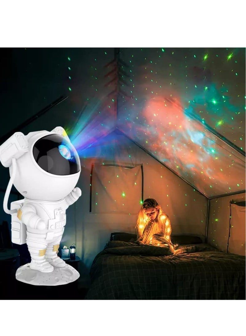 Star Projector Galaxy Night Light - Astronaut Starry Nebula Ceiling LED Projection Lamp with Timer, Remote Control, Adjustable Head Angle