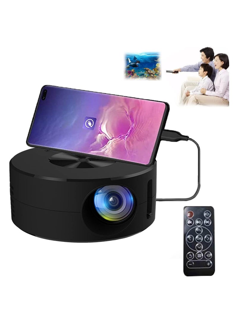 LED Portable Mini Projector With Remote Control 1080P Full HD Wired Mobile Phone