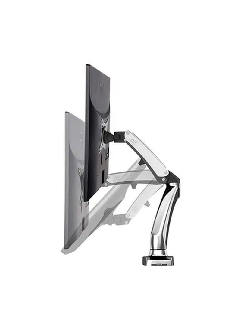 Monitor Arms Fully Adjustable With Desk Mount Stand For 22 - 35 Inch Screens Sliver
