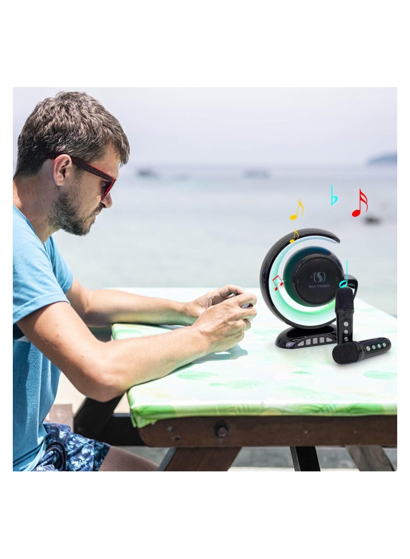 Portable Bluetooth Speakers With Two Wireless Microphone Outdoor Speaker For parties