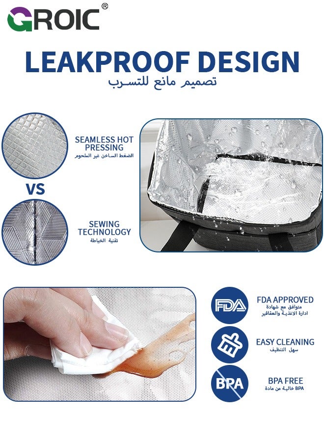 Cooler Bag - Leak Proof Portable Collapsible Soft Cooler Ice Chest for Beach Hiking Picnic Camping Travel Cooler for Car Road Trips, Lunch Box Cooler for Work,Camping, Fishing, Travel