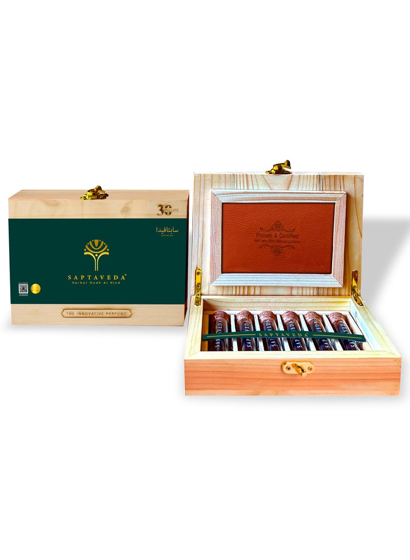 Saptaveda The Innovative Perfume | Herbal Oudh Al Hind | 30 Pellets