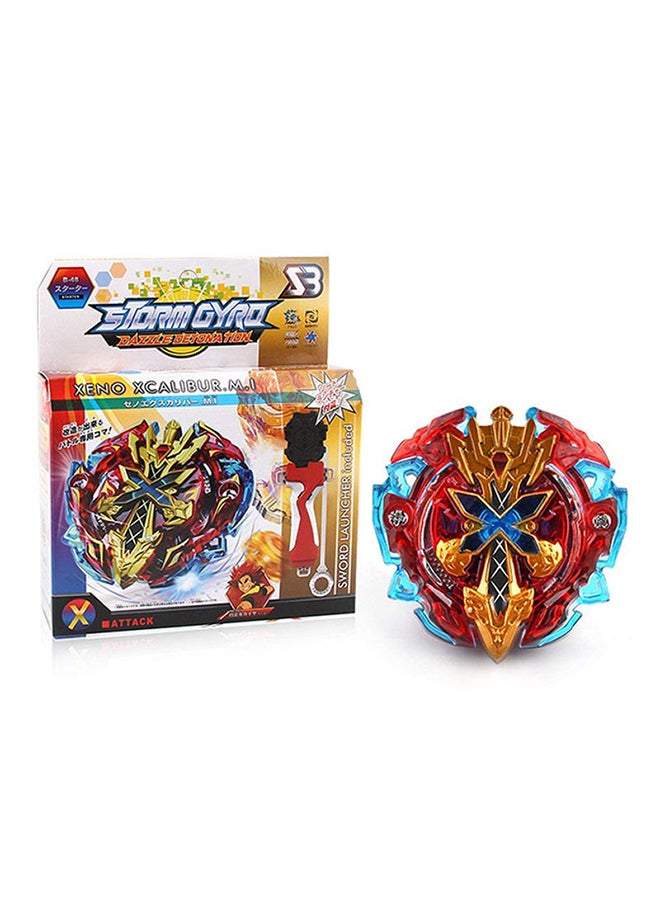 Xeno B-48 Xcalibur.M.I Battling Top With Sword Launcher Starter Set For Kids 17.2x13x5cm