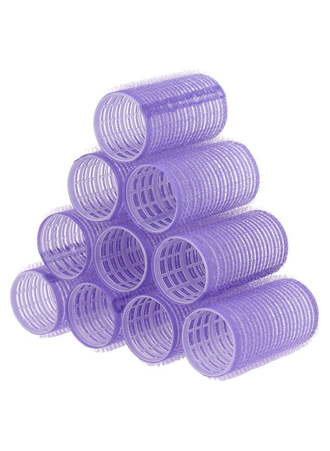 10-Piece Professional Self Grip Hair Rollers Set Purple