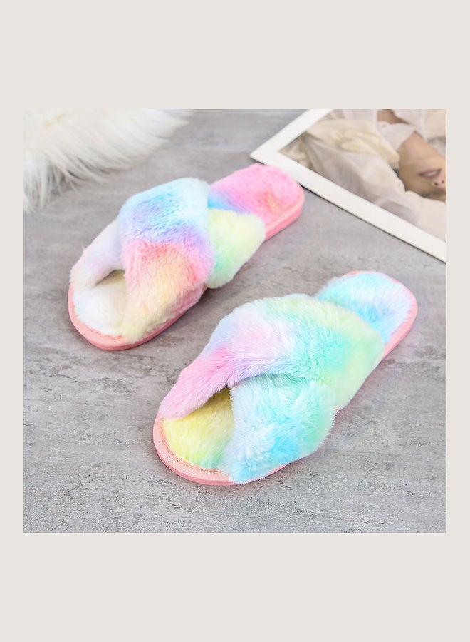 Cross Designed Bedroom Slippers Multicolour