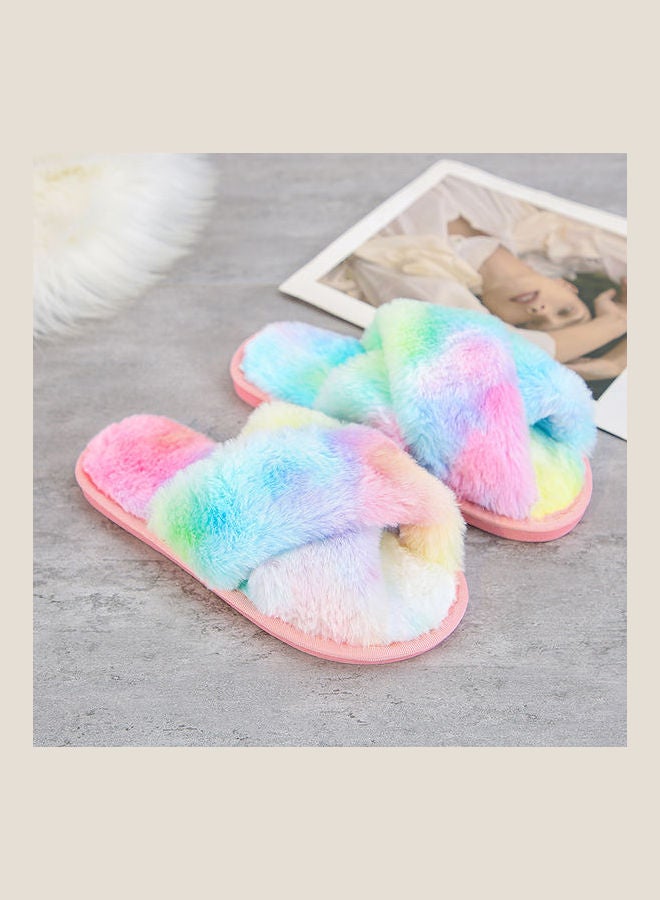 Cross Designed Bedroom Slippers Multicolour