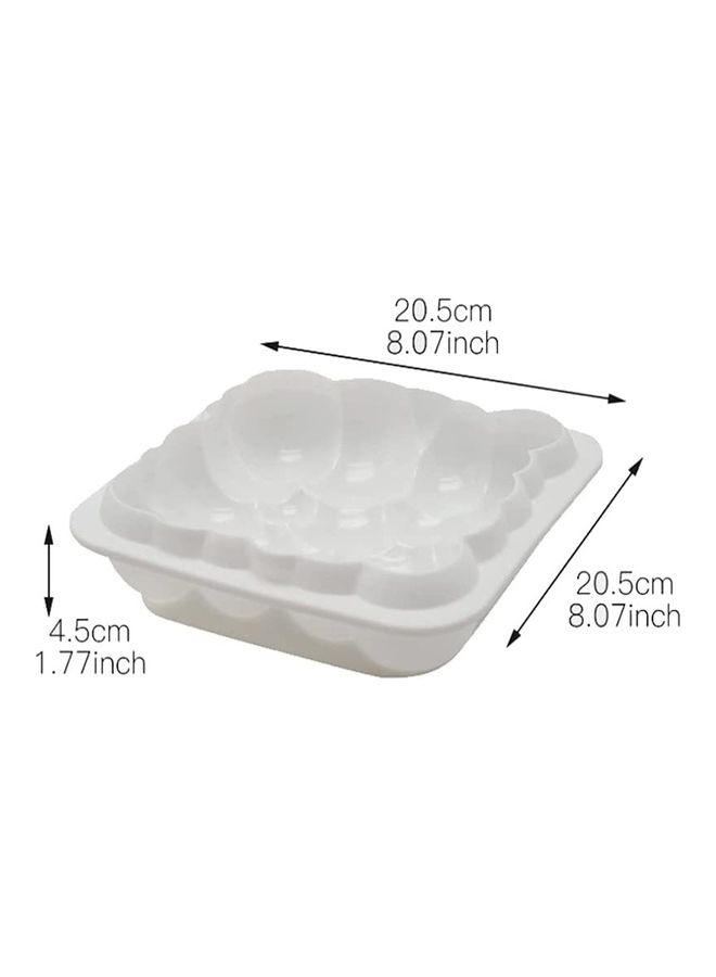 3D Clouds Cake Silicone Baking Mould White 20.5 x 20.5 x 4.5cm