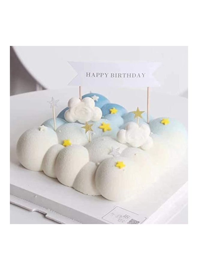 3D Clouds Cake Silicone Baking Mould White 20.5 x 20.5 x 4.5cm