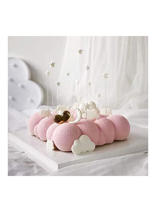 3D Clouds Cake Silicone Baking Mould White 20.5 x 20.5 x 4.5cm