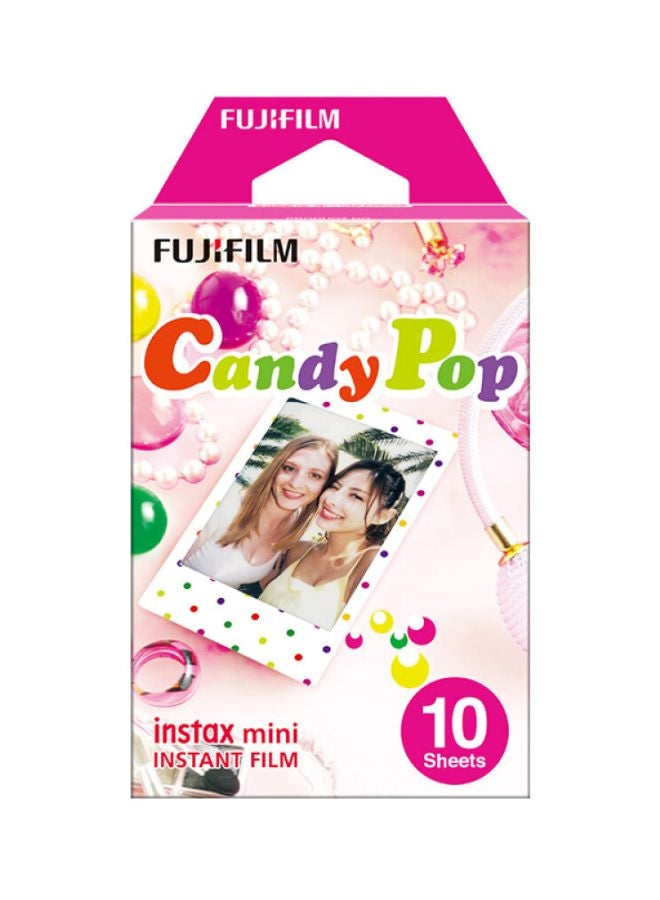 10-Piece Photo Paper For Instax Mini Camera Multicolour