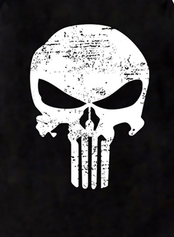 The Punisher Skull Printed Y-Back Training Vest Black/White